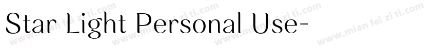 Star Light Personal Use字体转换